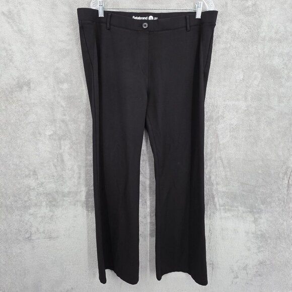 Betabrand Classic Dress Yoga Bootcut Pants 2XL Black Pull On Comfort Office Work - Picture 1 of 8